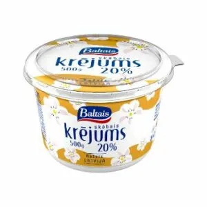 Skābais krējums Baltais 20% 500g