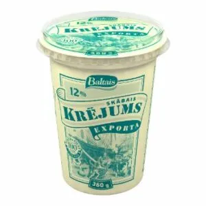 Skābais krējums Exporta 12% 360g