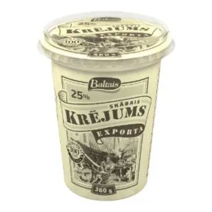 Baltais Skābais krējums 25% 360g