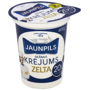 Skābais krējums JAUNPILS ZELTA 20% 400g