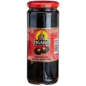 Melnās olīvas bez kauliņiem 340g (160g), Figaro