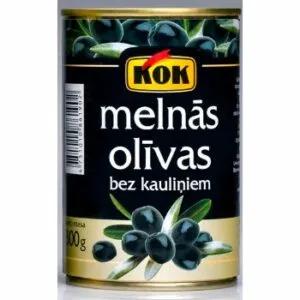 Olīvas melnās b/k 300g (110g), KOK