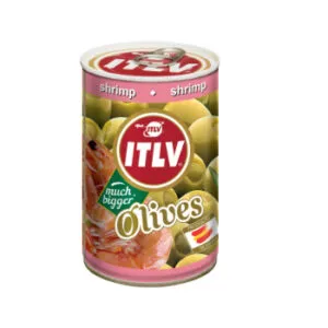 Olīves zaļās pildītas ar garneļu pastu 314ml