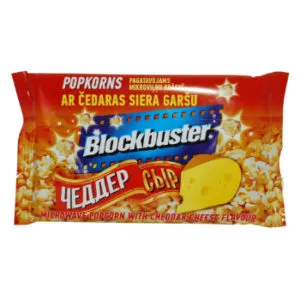 Popkorns BLOCKBUSTER ar čederas siera garšu 99g