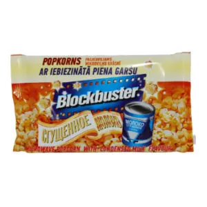 Popkorns BLOCKBUSTER ar iebiezinātā piena garšu 99g