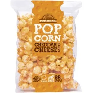 Popkorns ar čedara siera garšu 65g, Pophouse