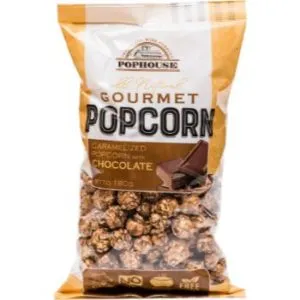 Popkorns POPHOUSE karameļu ar šokolādi 180g