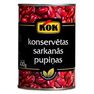 Konservētas sarkanās pupiņas 400g (240g), KOK