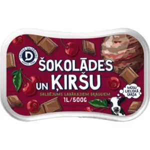 Saldējums šokolādes-ķiršu DRUVA 500g