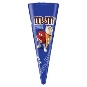Saldējums M&M vafeles konusā 110ml