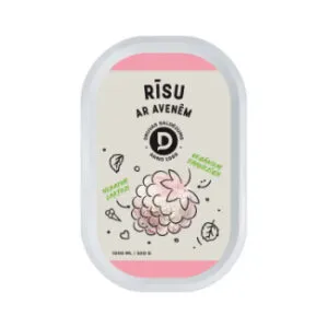 Rīsu saldējums Druvas ar avenēm 1l/500g