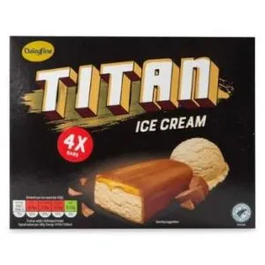 Saldējums Titan batoniņi multipaka  4* 51ml/ 42g 204ml/168g