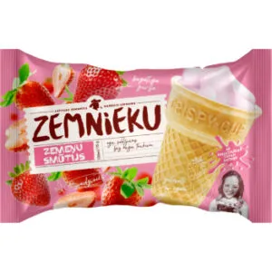 Saldējums Zemnieku zemeņu smūtija 130ml/75g