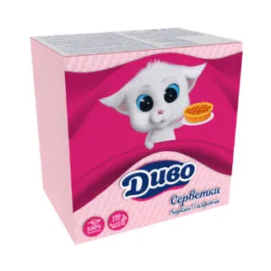 Salvetes Divo 33x33cm 1 kārta 100gb rozā