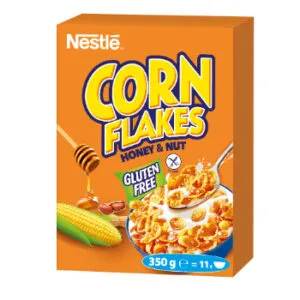 Sausās brokastis NESTLE Corn Flakes ar medu un riekstiem 350g