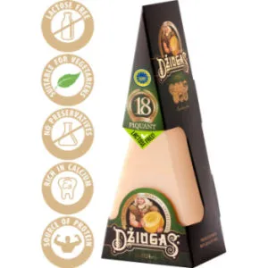 Džiugas 40% cietais siers 18 mēn.PIQUANT 180g