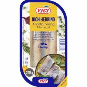 Treknā siļķes fileja eļļā Viči 240g/190g