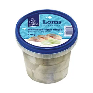 Siļķu filejas gab. marinēti ar sīpoliem Loms 370g