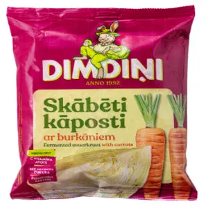 Kāposti skābēti ar burkāniem paciņā DIMDIŅI 550g