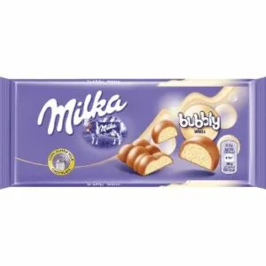 Baltā šokolāde Milka Bubbly 95g