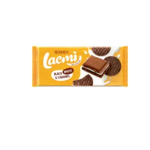 Šokolāde piena Roshen Lacmi Black, White, Carm 100g