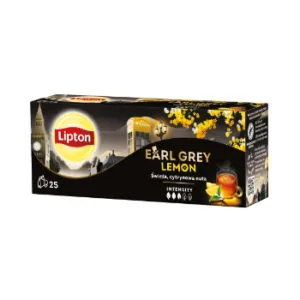 Melnā tēja LIPTON Earl Grey Lemon, 25gab