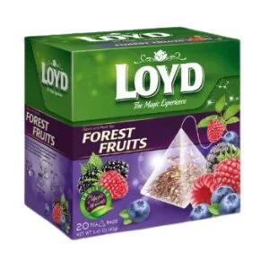 Augļu tēja LOYD Pyramids ar meža augļu garšu, 20x2 g