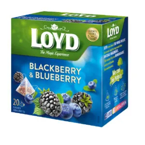 Augļu tēja LOYD Pyramids ar melleņu un kazeņu garšu, 20x2 g