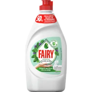 Trauku mazgāšanas līdzeklis FAIRY Sensitive Tea Tree&Mint 450ml