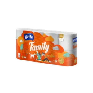 Tualetes papīrs GRITE Family 3kārtas 8ruļļi