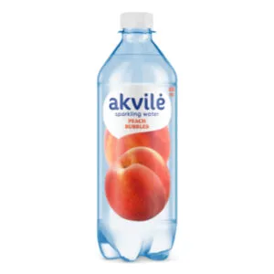 Dzeramais ūdens ar persiku aromātu, viegli gāzēts 1.5l PET, Akvile