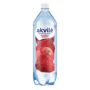 Aromatizēts dzeramais ūdens AKVILE ar sarkano ogu aromātu, viegli gāzēts, 0,6l (DEP)