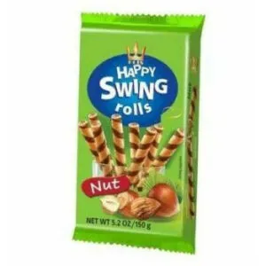 Vafeles ar lazdu riekstu pild. 150g, Happy Swing
