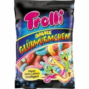 Želejkonfektes Trolli Glowworms 100g
