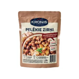 Zirņi pelēkie ar kūpinātu gaļu un ceptiem sīpoliem 350g