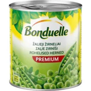 Konservēti zaļie zirnīši BONDUELLE 800g