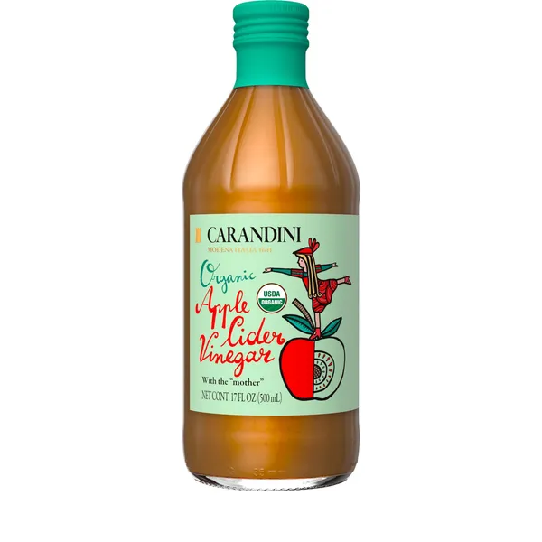 Ābolu sidra etiķis 5% nefiltrēts BIO 500ml CARANDINI [12]