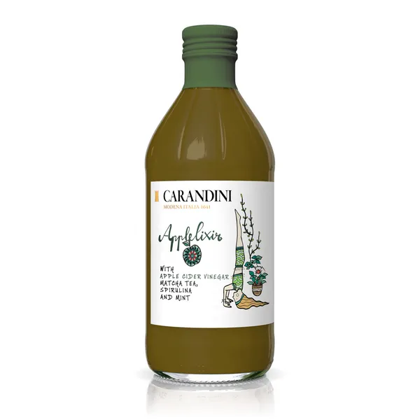 Ābolu sidra etiķis Applelixir ar matcha tēju, spirulīnu un piparmētru 500ml CARANDINI [12]