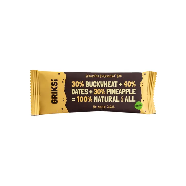 Batoniņš diedzētu griķu - ananasu 35g BIO [24]