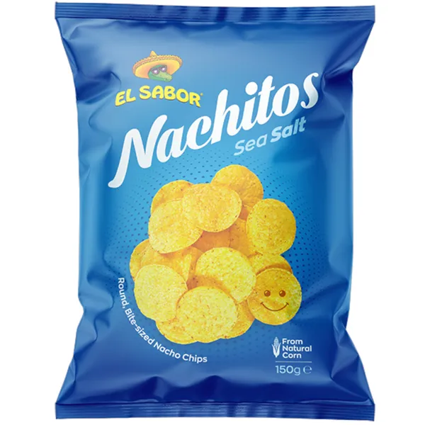 Čipsi kukurūzas ar jūras sāli NACHITOS 150g [16]