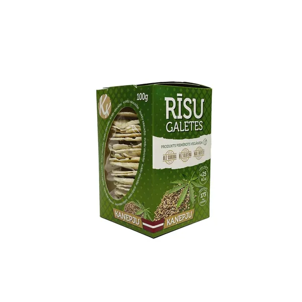 Galetes rīsu ar kaņepēm un jūras sāli 100g [15]