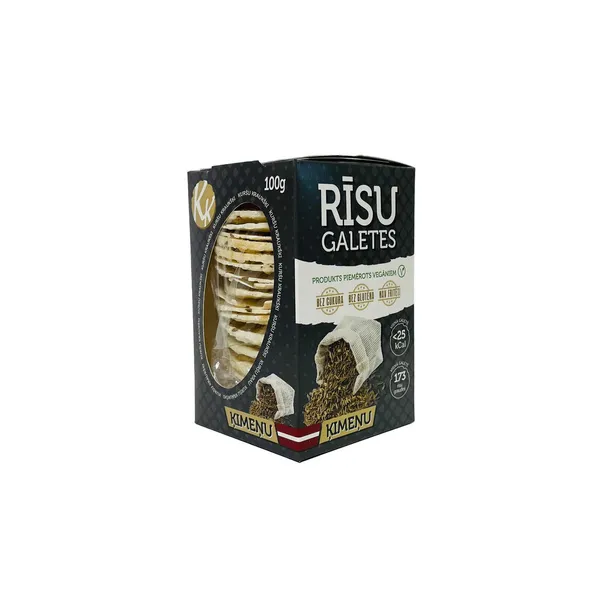 Galetes rīsu ar ķimenēm un jūras sāli 100g [15]