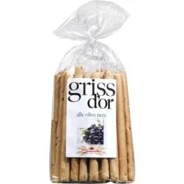 Grissini ar melnajām olīvām 250g
