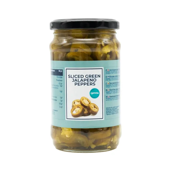 Halapenjo pipari zaļie šķēlītēs, marinēti 295g/160g GEMOSS COLLECTION [6]