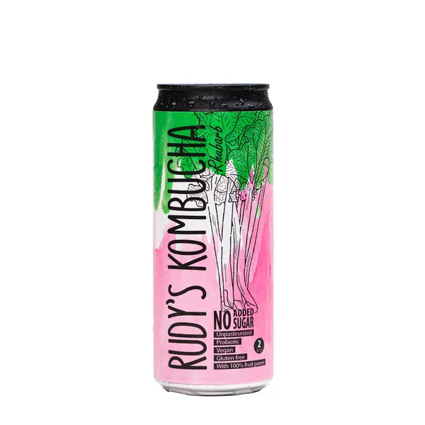Kombucha Rabarberu bez cukura 330ml