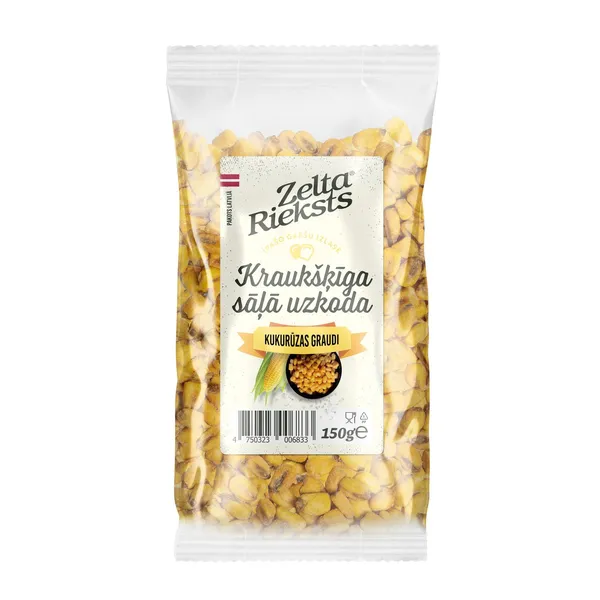 Kukurūzas graudi kraukšķīgi, sāļā uzkoda 150g [7]