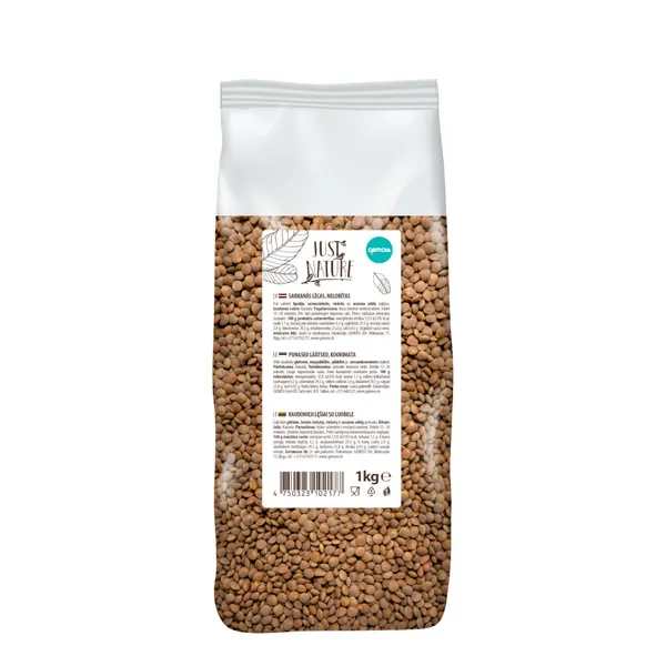 Lēcas sarkanās nelobītas 1kg JUST NATURE [16]