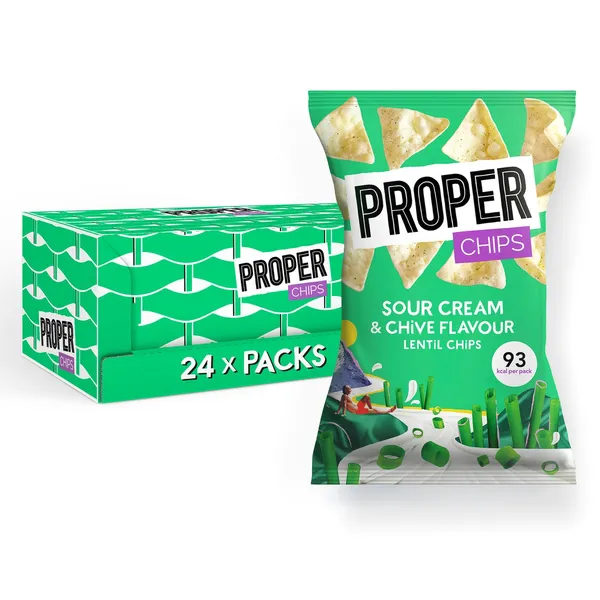 Lēcu čipsi ar skābā krējuma un maurloku garšu 20g [24]