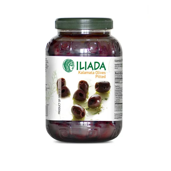 Olīvas Kalamata, bez kauliņiem ILIADA, PET, 1.45kg/800g
