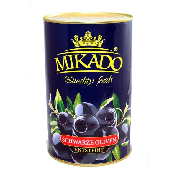 Melnās olīvas, bez kauliņiem MIKADO, 4.1kg/2kg